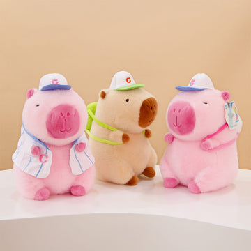 Cute Capybara Plush Toy with Backpack, Kawaii Capybara Stuffed Animal Plushie